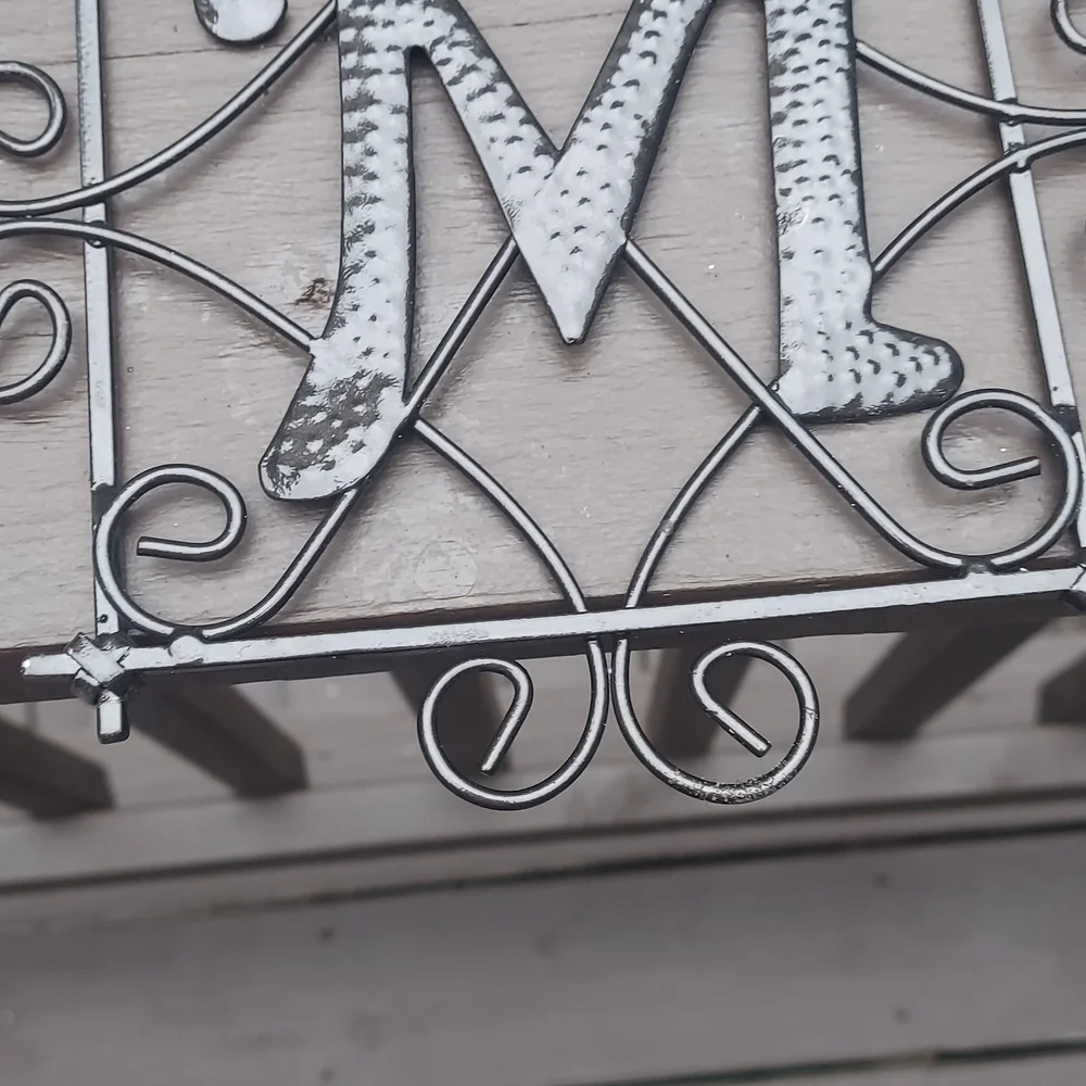 Metal Decorative Rustic Hanging Sign Black Letters H O M E